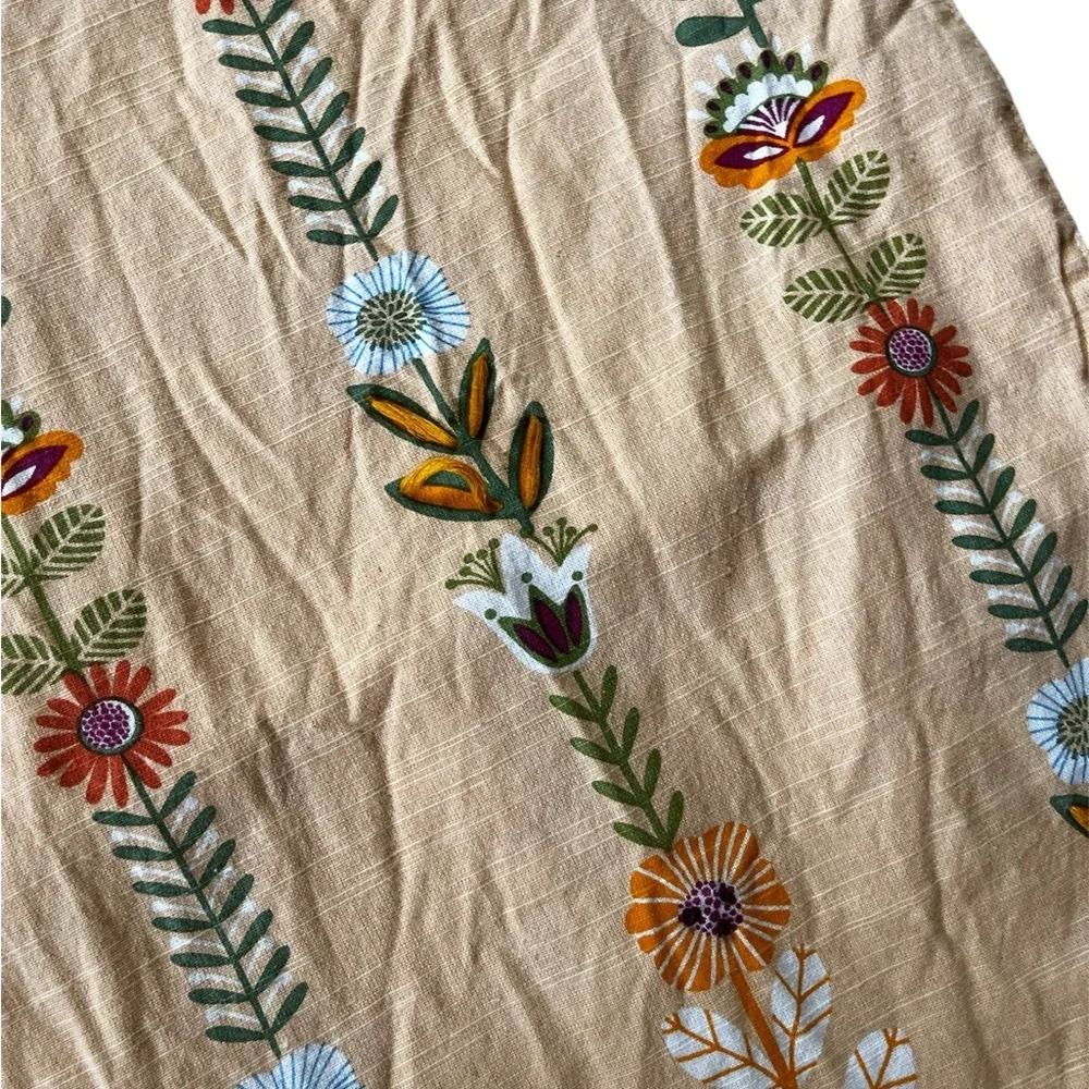 Floral Embroidered Table Runner and Placemats